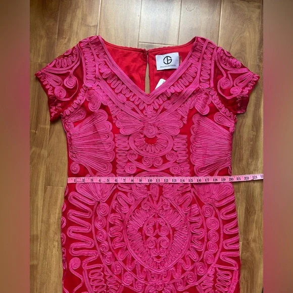 JS Collections Pink Ruffled Maxi Gown - Picture 10 of 15